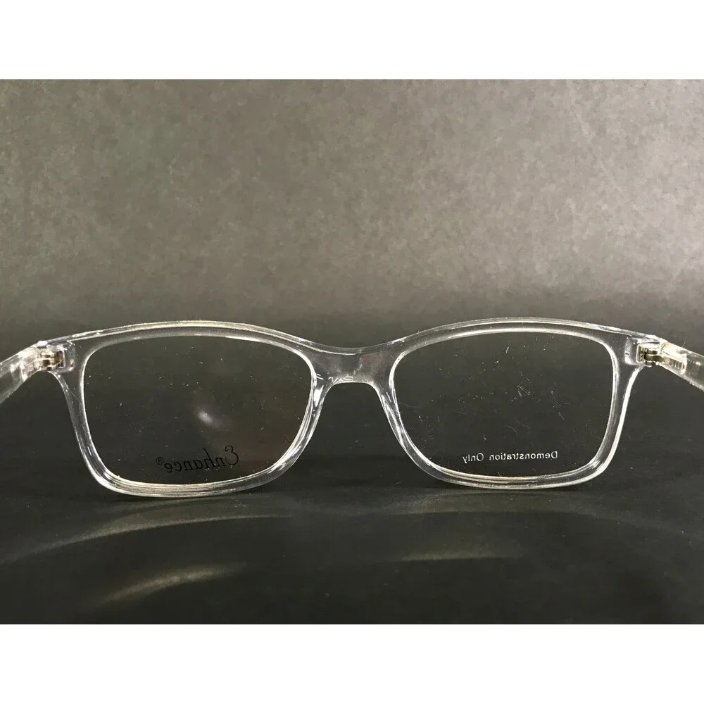 Enhance Eyeglasses Frames 4200 SHINY CRYSTAL Rectangle Full Rim 50-17-135